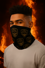 ATSY Black Neck Gaiter | Multi-Use Armor, Street-Ready Utility