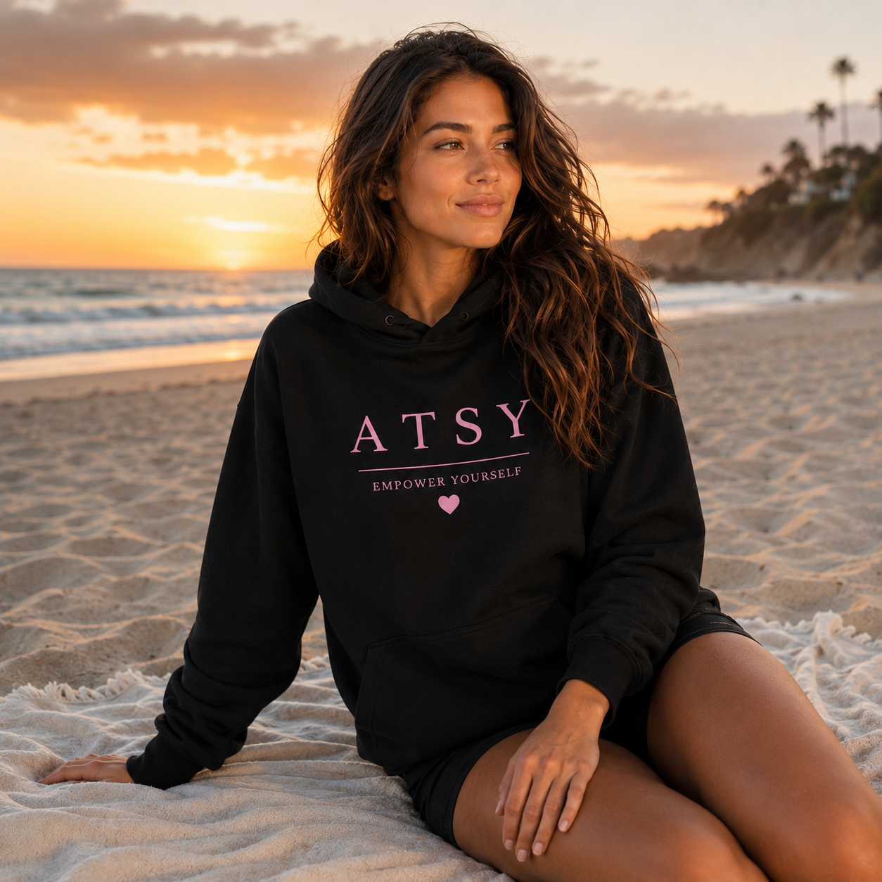 ATSY Empower Yourself Limited Edition Hoodie – Black & Pink