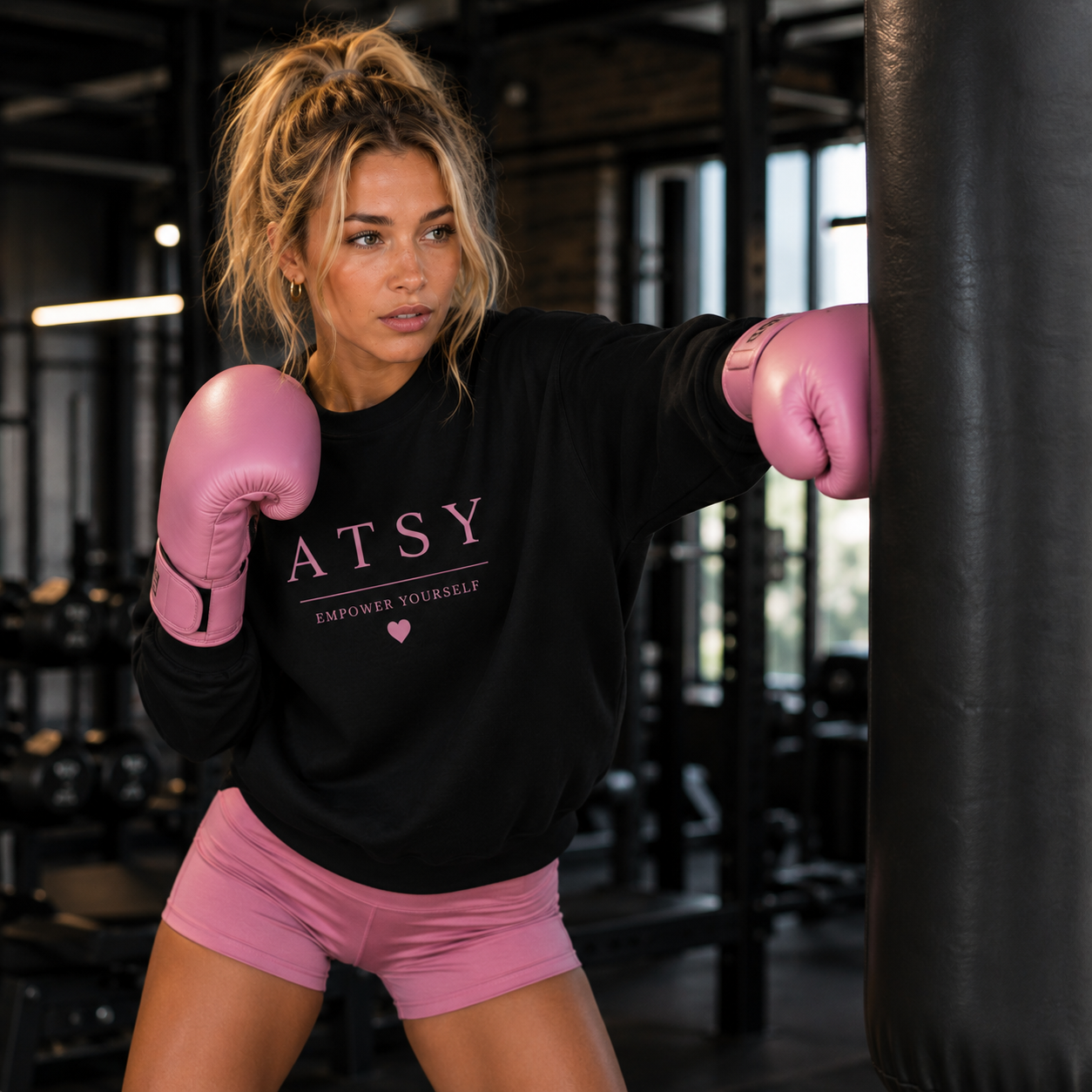 ATSY Empower Yourself Limited Edition Unisex Sweatshirt – Black & Pink