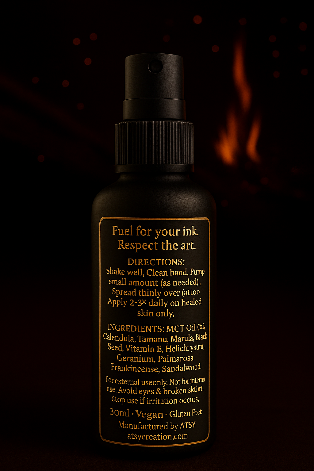 ATSY – 1 x Tattoo Oil  Fire Forged Formula