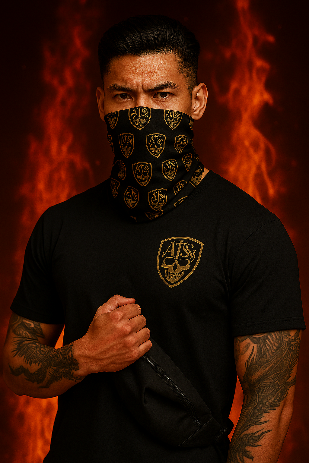 ATSY Black Bandana | Multi-Use Street Armor, Bold Style